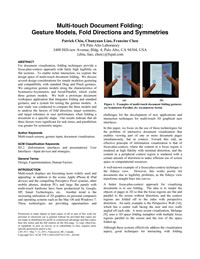 Multi-touch Document Folding: Gesture Models, Fold Directions and Symmetries