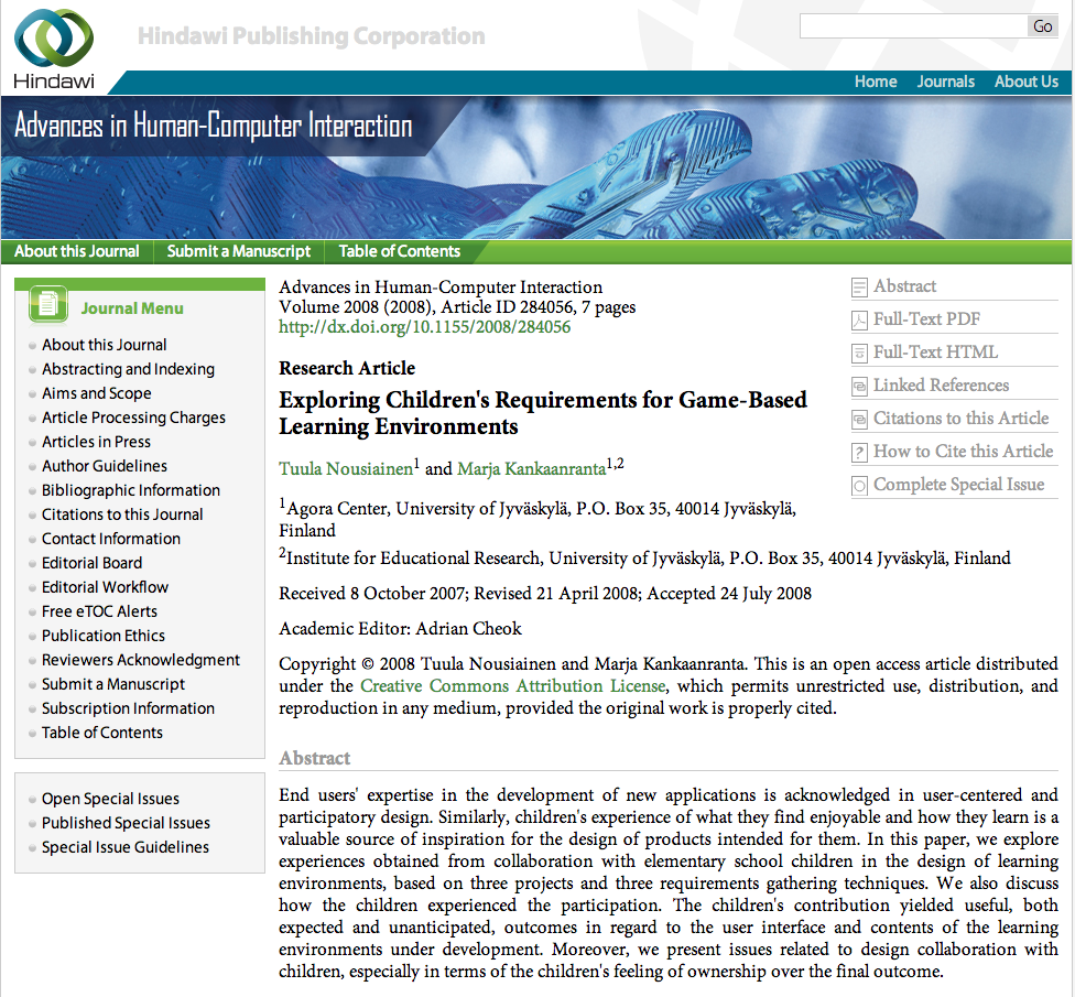 Exploring Children’s Requirements for Game-Based Learning Environments